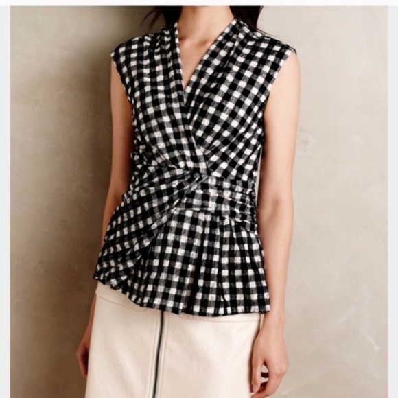 Anthropologie Tops - Anthropologie Deletta Gingham Sleeveless Top